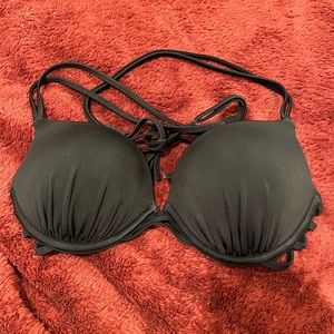 Black push up bikini top